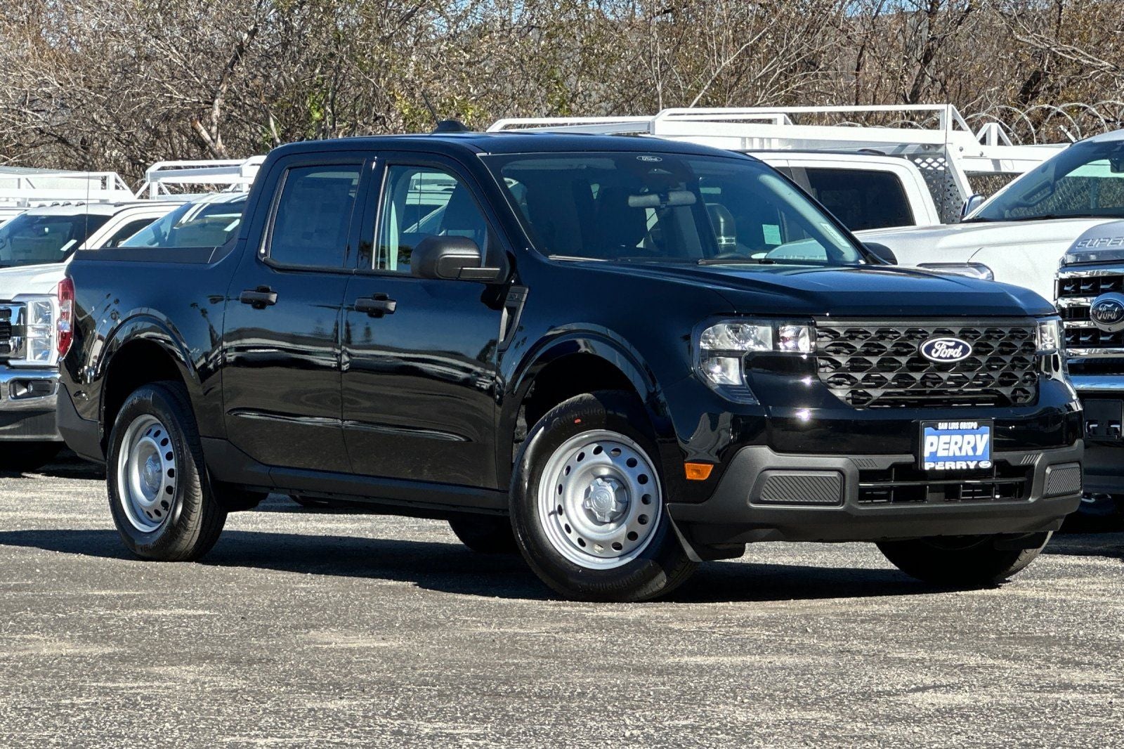 2026 Ford Maverick XL in Shadow Black — front three-quarter view