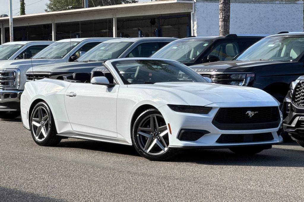 2026 Ford Mustang EcoBoost in Oxford White — front three-quarter view