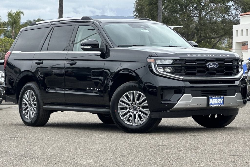 2026 Ford Expedition Platinum in Agate Black Metallic — front three-quarter view