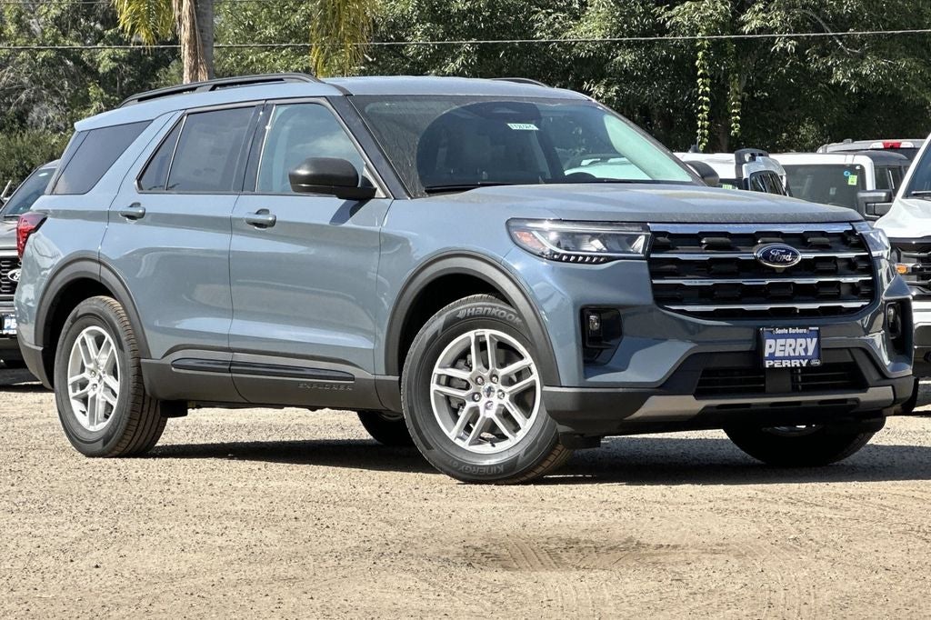 2026 Ford Explorer Active in Vapor Blue Metallic — front three-quarter view