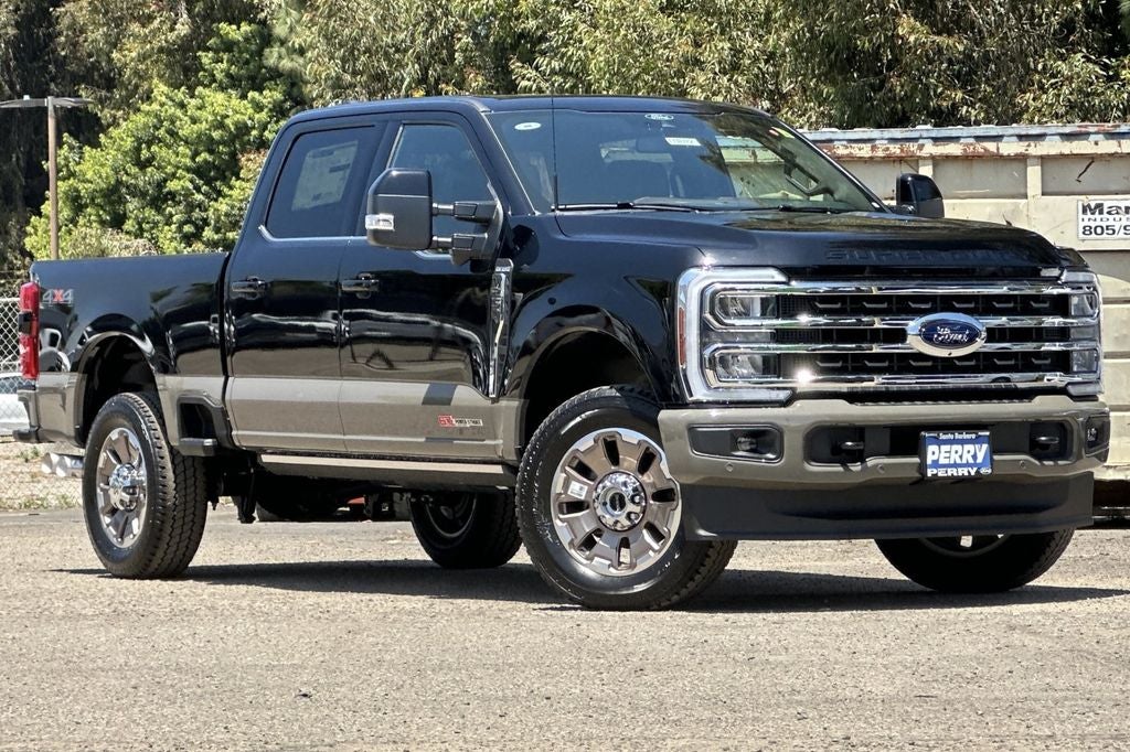 2026 Ford F-250SD King Ranch in Agate Black Metallic — front three-quarter view