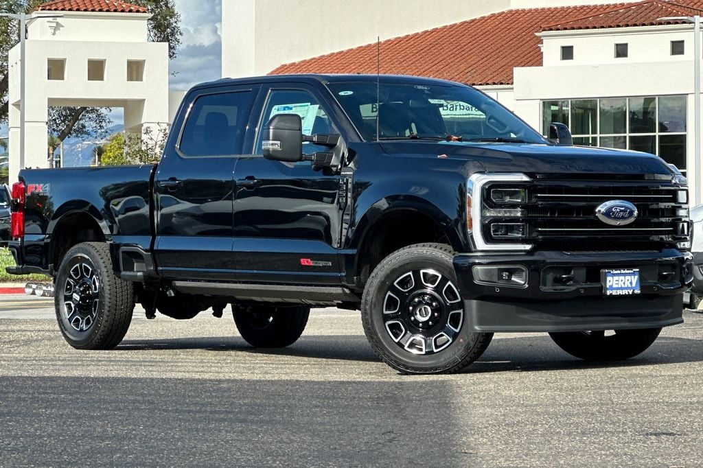 2026 Ford F-350SD Platinum in Agate Black Metallic — front three-quarter view