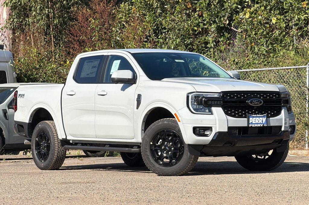 2026 Ford Ranger Lariat in Avalanche — front three-quarter view