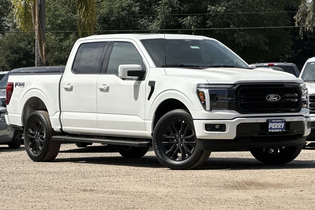 2026 Ford F-150 Lariat in Star White Metallic Tri-Coat — front three-quarter view