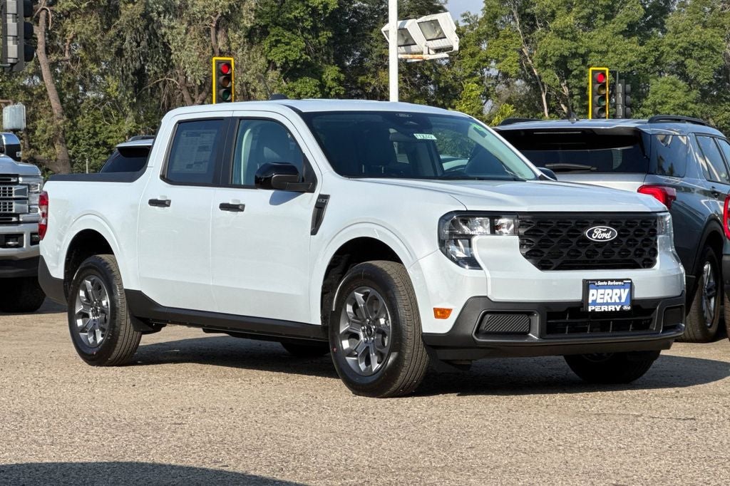 2026 Ford Maverick XLT in Space White Metallic — front three-quarter view