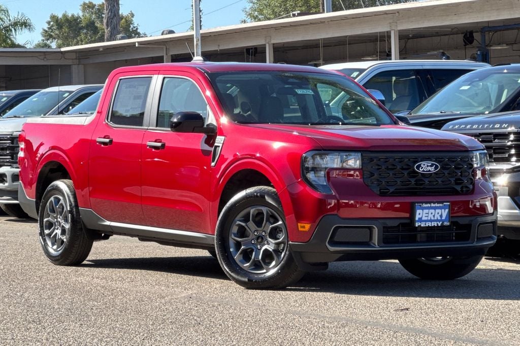 2026 Ford Maverick XLT in Ruby Red Metallic — front three-quarter view