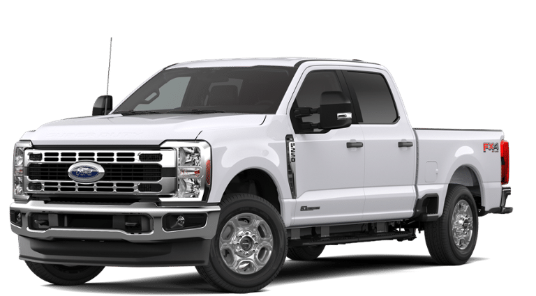 2026 Ford Super Duty F-250 XLT in Oxford White — front three-quarter view