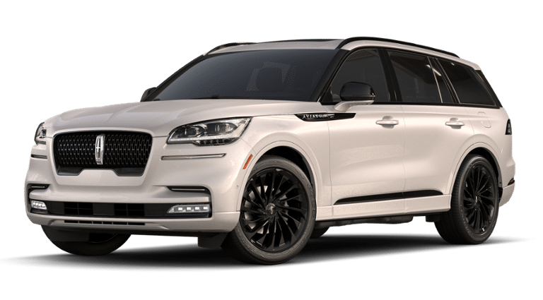 2024 Lincoln Aviator Reserve in Pristine White — front three-quarter view