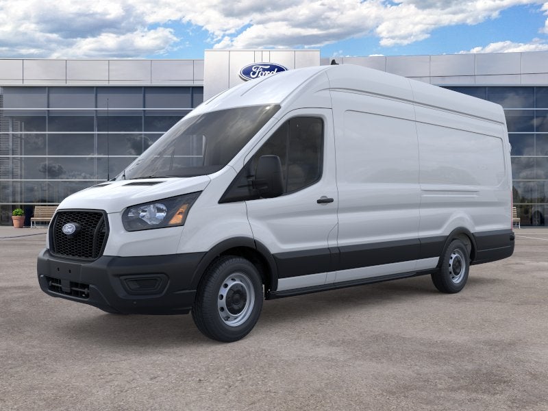 2026 Ford Transit Commercial Cargo Van in Oxford White — front three-quarter view